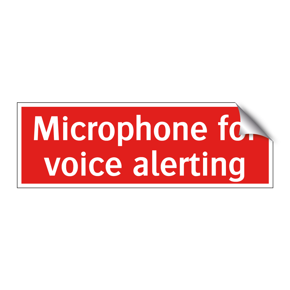 Microphone for voice alerting