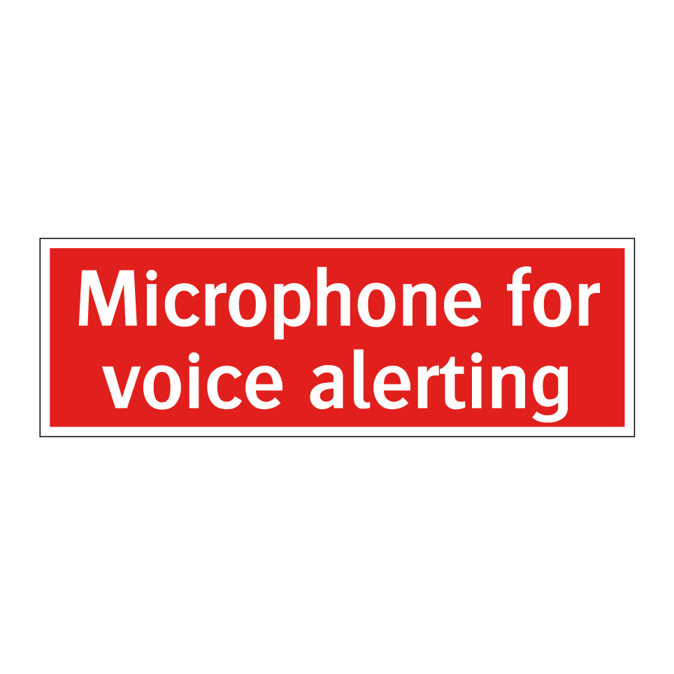 Microphone for voice alerting