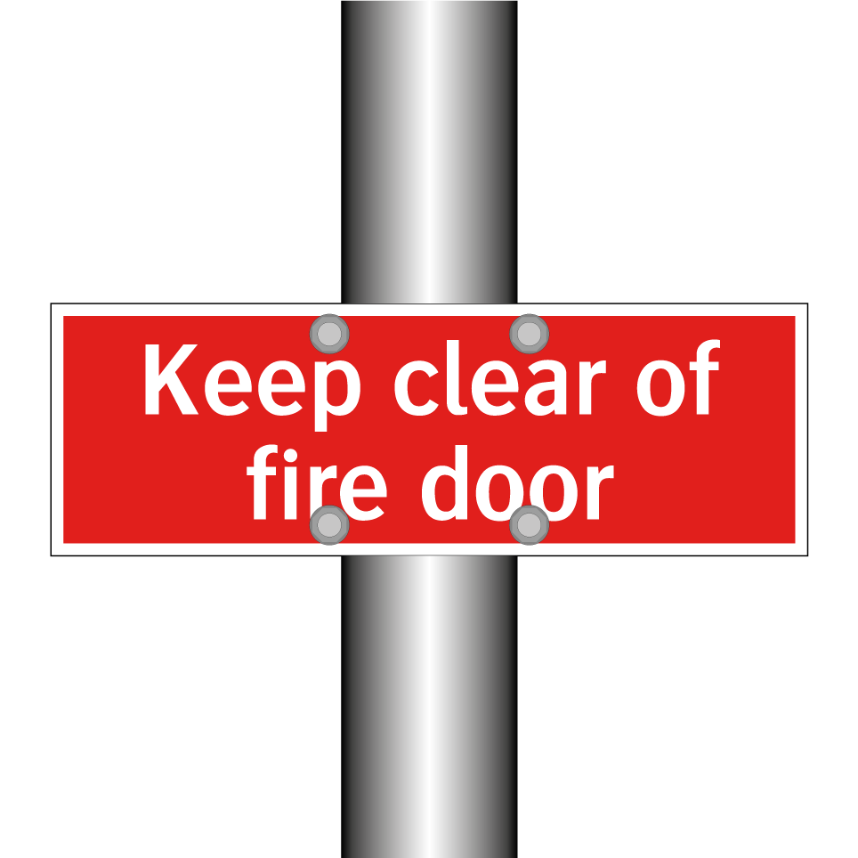 Keep clear of fire door