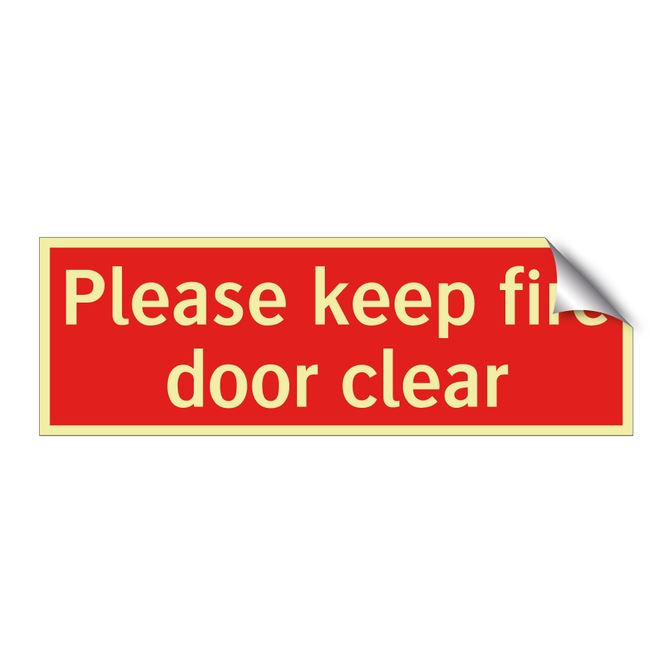 Please keep fire door clear