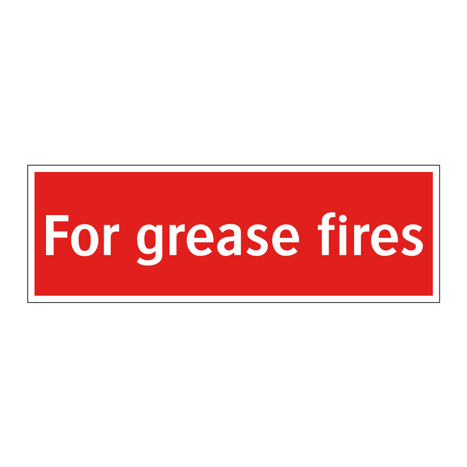 For grease fires