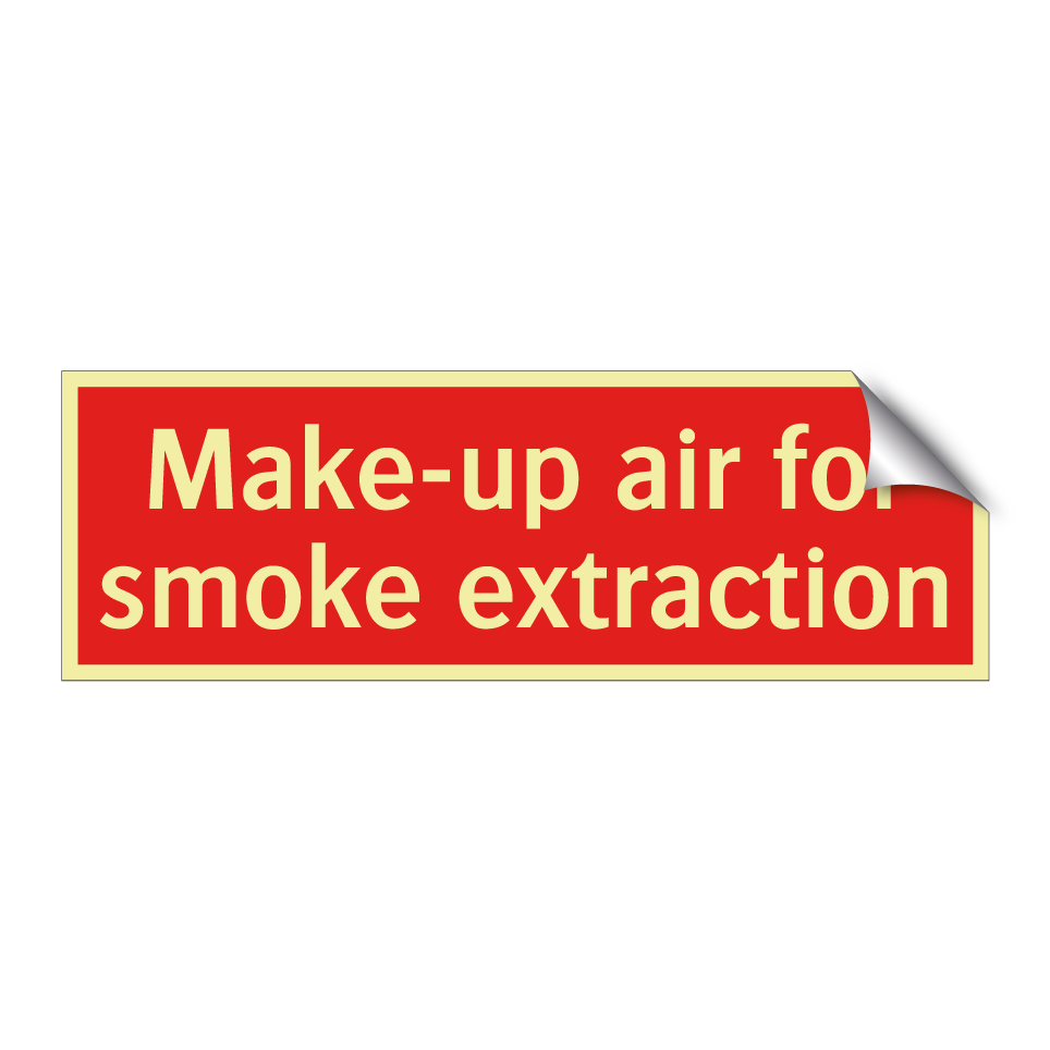 Make-up air for smoke extraction