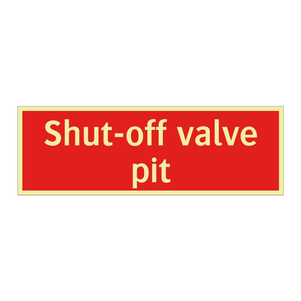 Shut-off valve pit