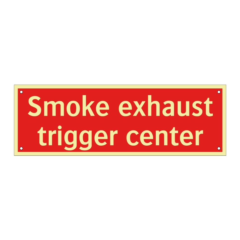 Smoke exhaust trigger center