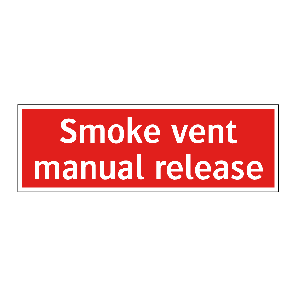 Smoke vent manual release