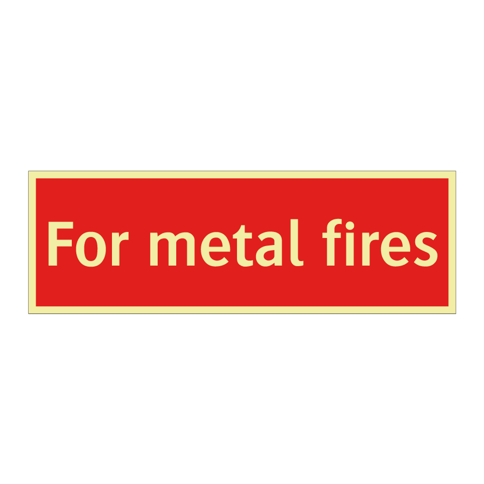 For metal fires