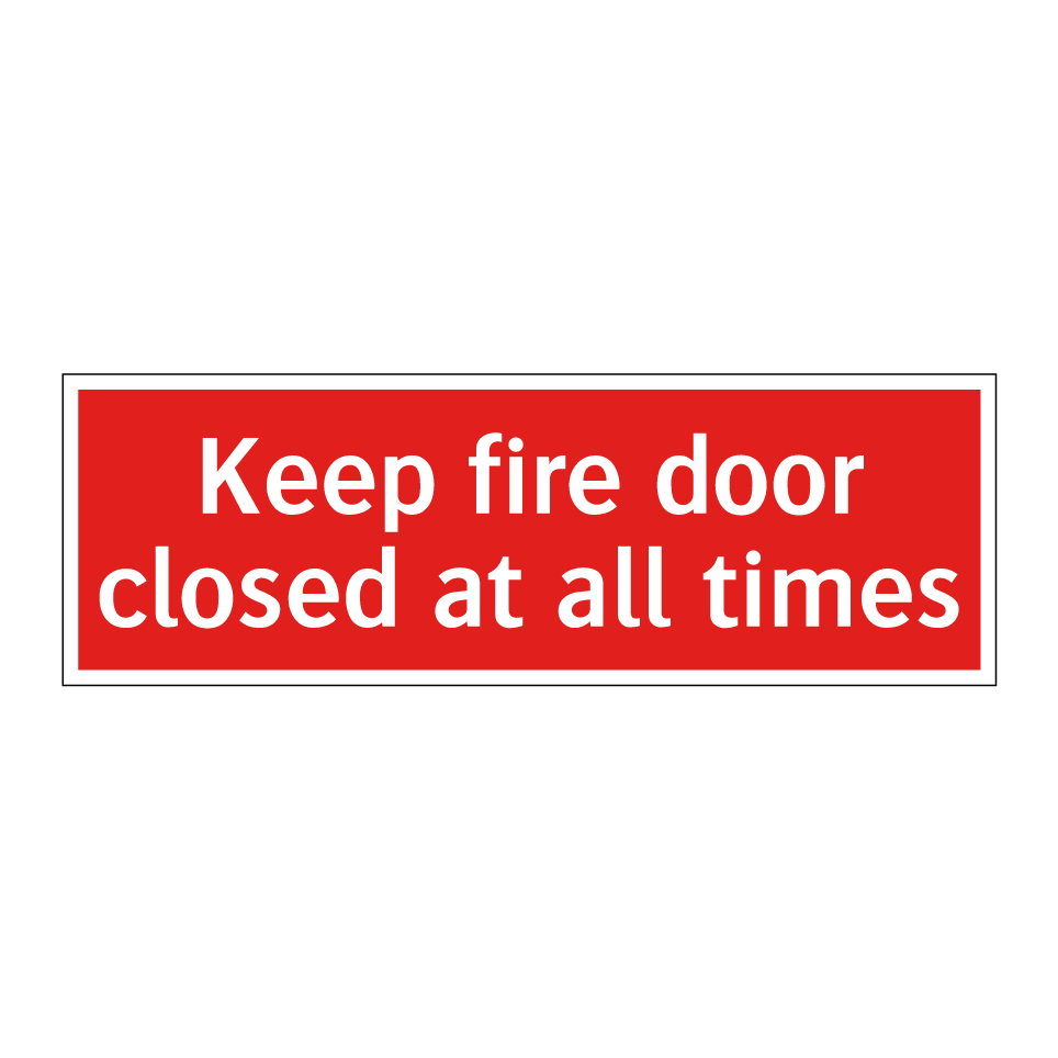 Keep fire door closed at all times