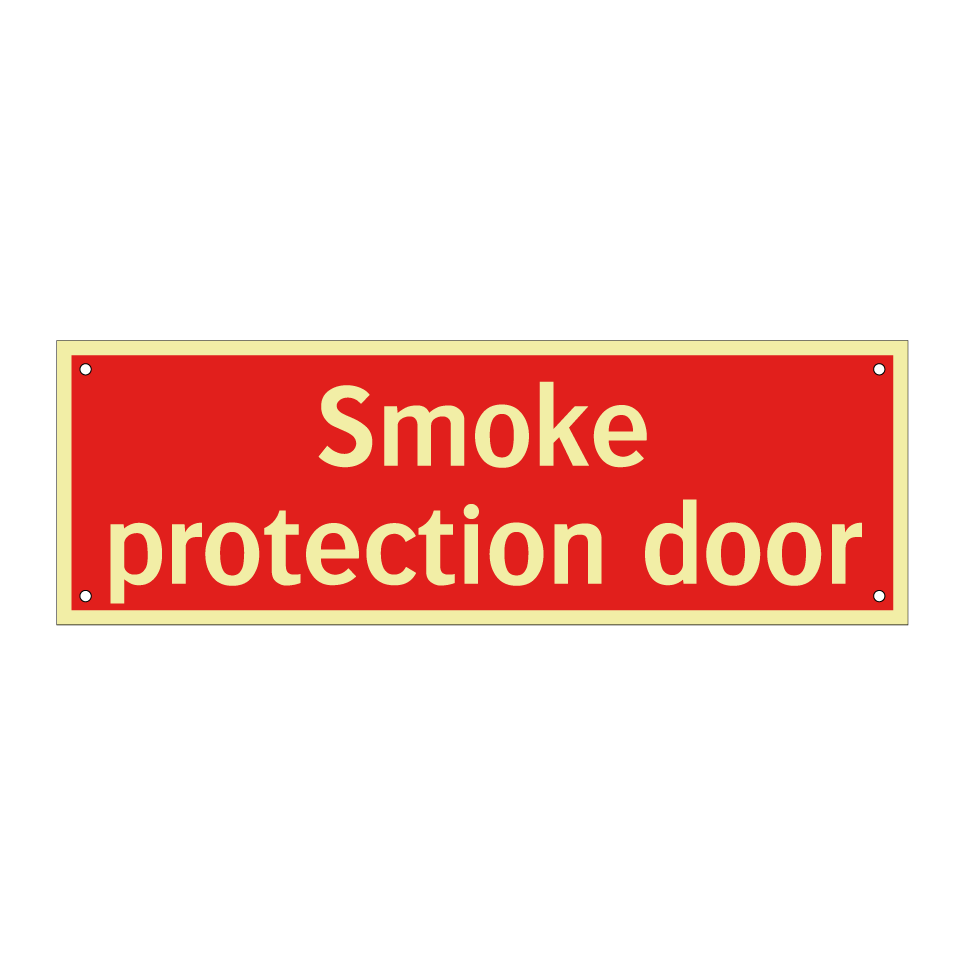 Smoke protection door