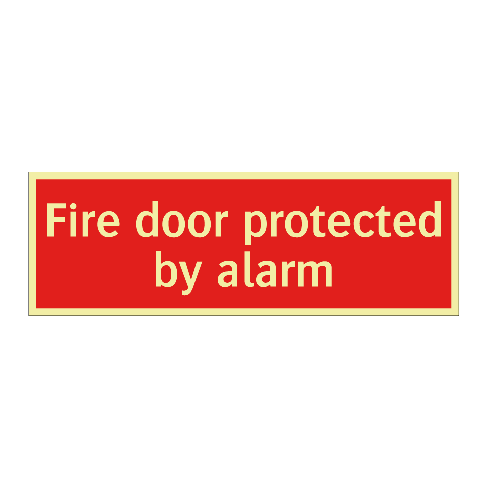 Fire door protected by alarm