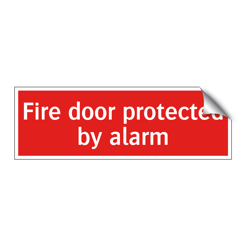Fire door protected by alarm