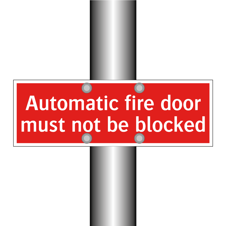 Automatic fire door must not be blocked