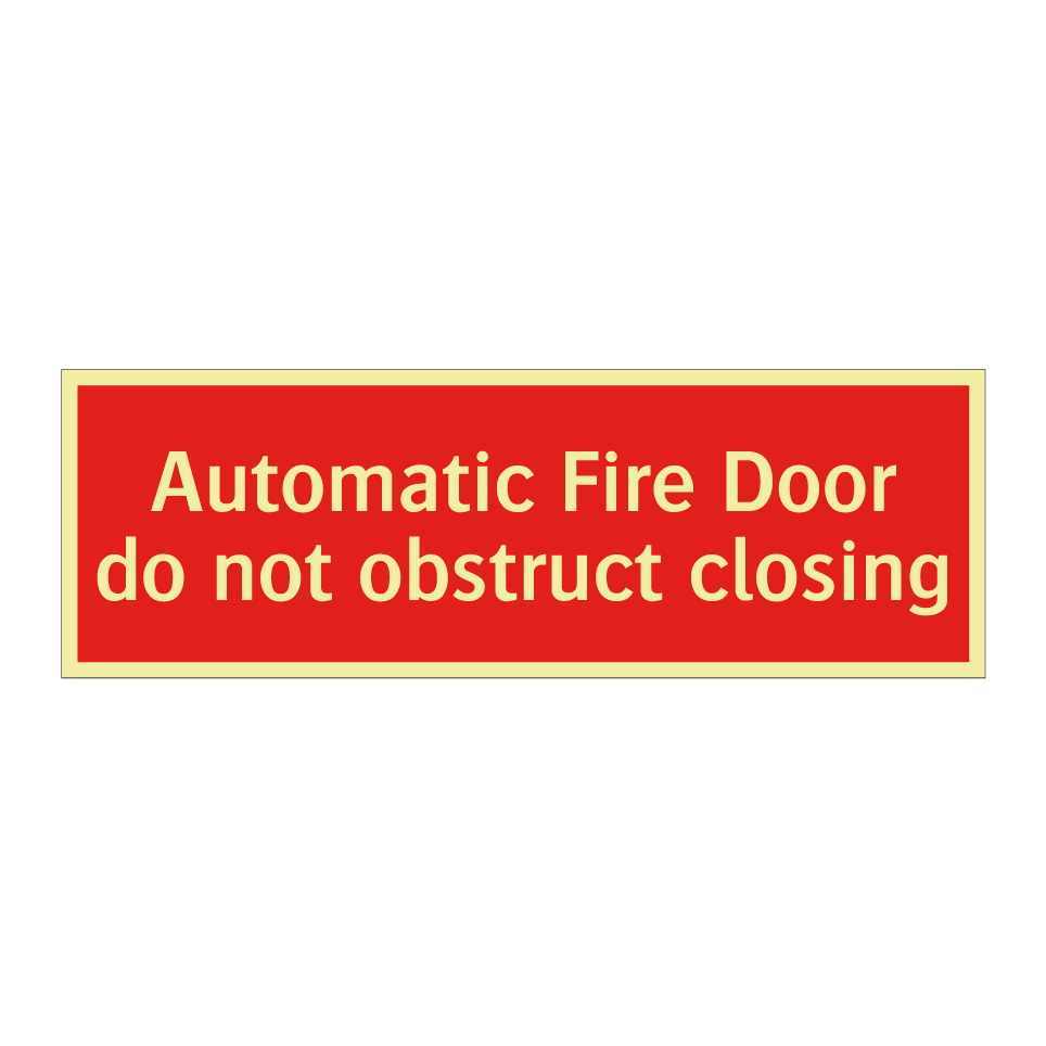 Automatic Fire Door do not obstruct closing