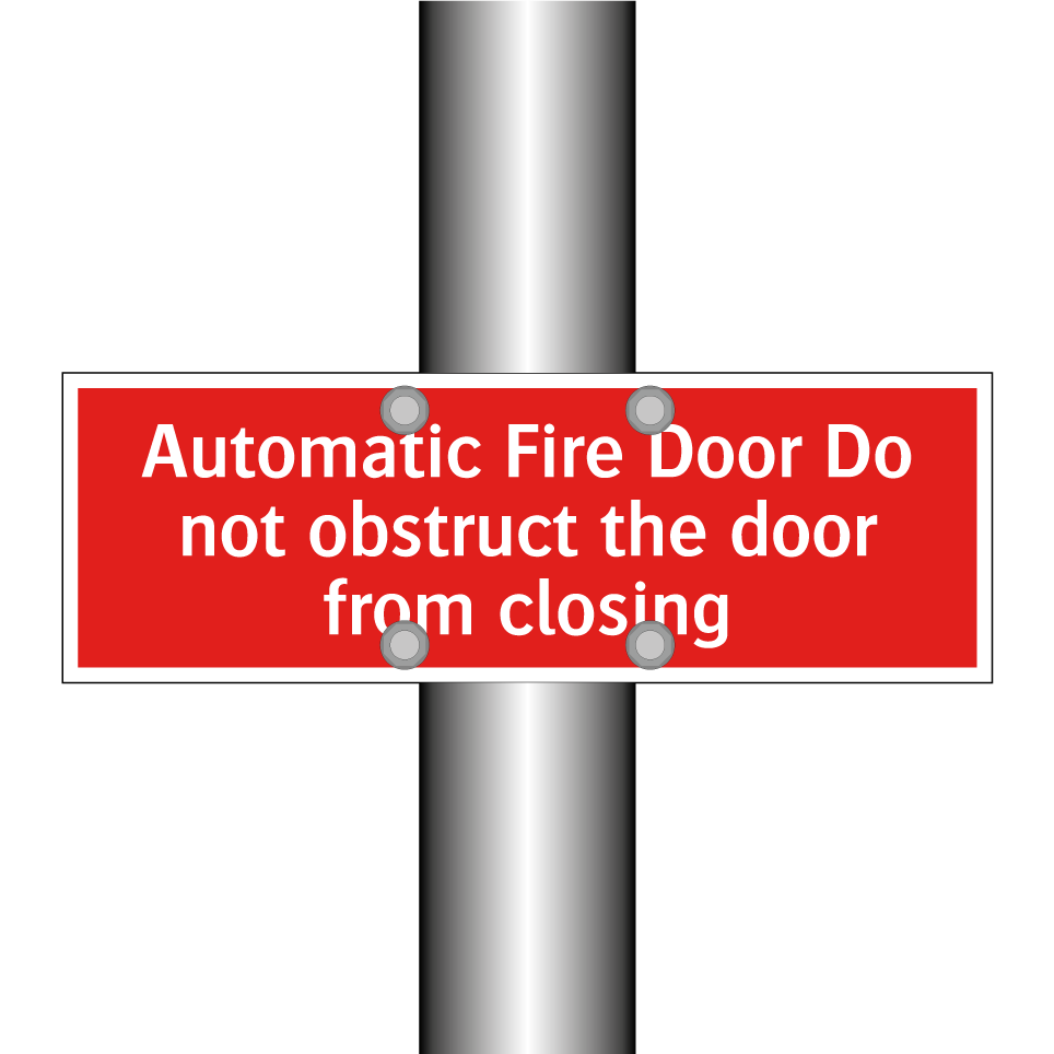 Automatic Fire Door Do not obstruct the door from closing