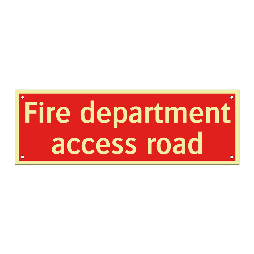 Fire department access road