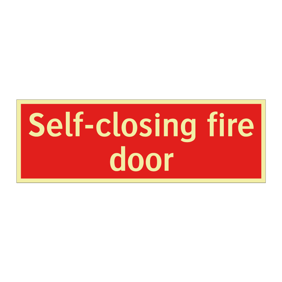 Self-closing fire door