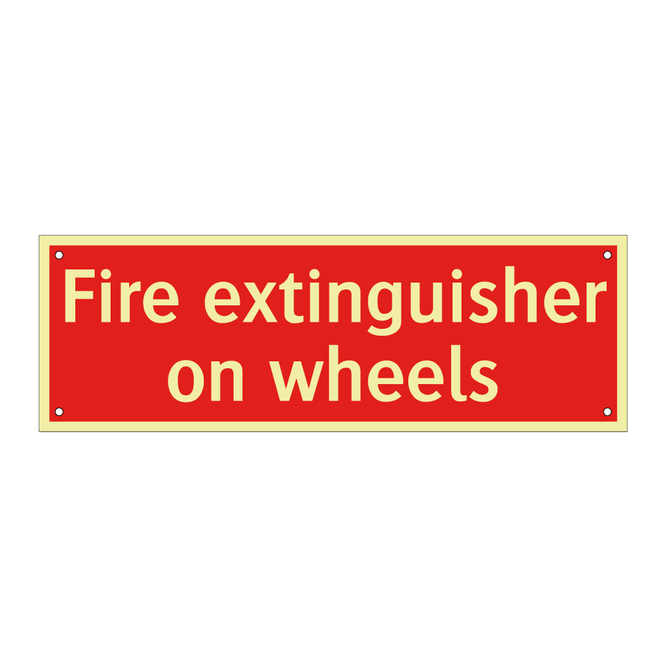 Fire extinguisher on wheels