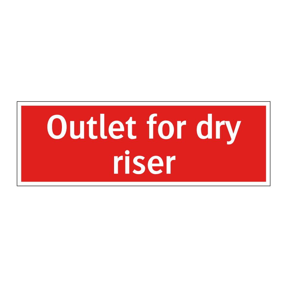 Outlet for dry riser