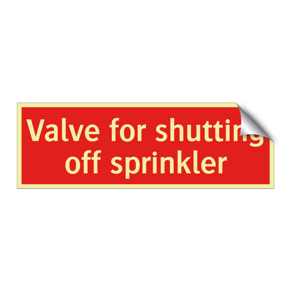 Valve for shutting off sprinkler