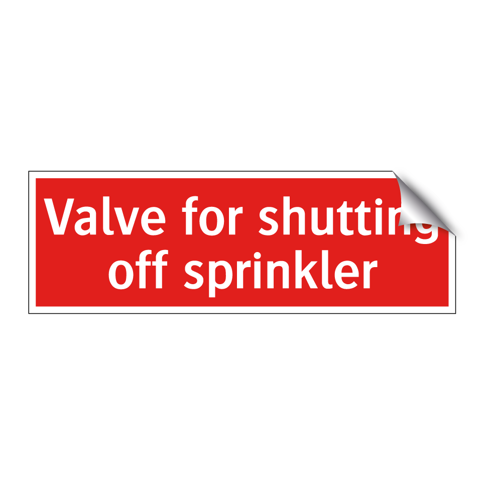 Valve for shutting off sprinkler