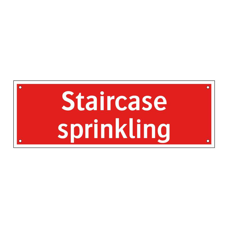 Staircase sprinkling