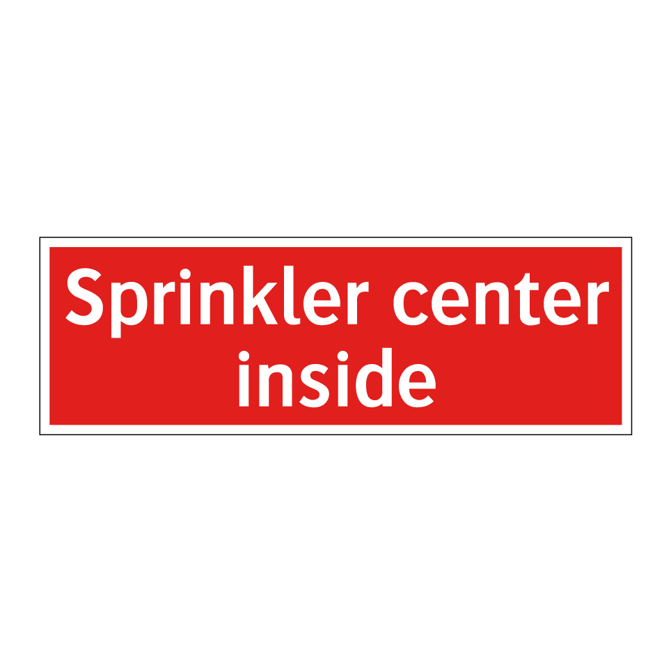 Sprinkler center inside