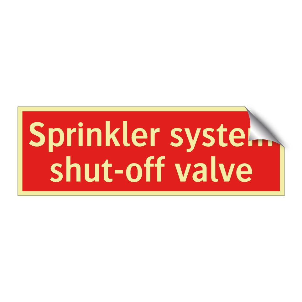 Sprinkler system shut-off valve