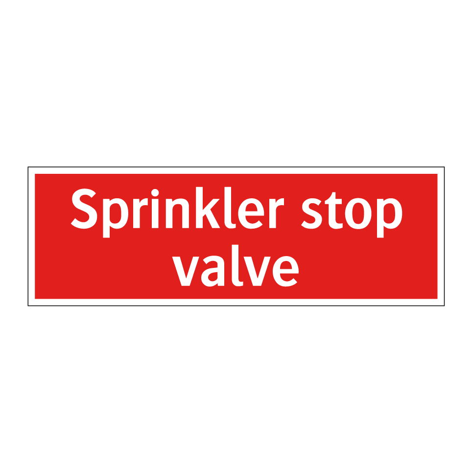 Sprinkler stop valve