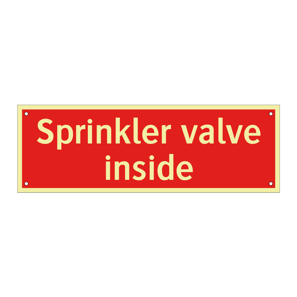 Sprinkler valve inside