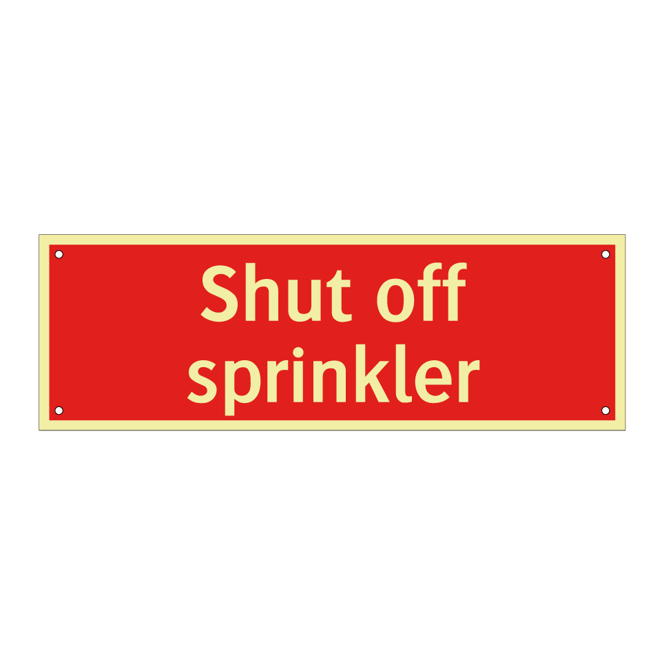 Shut off sprinkler