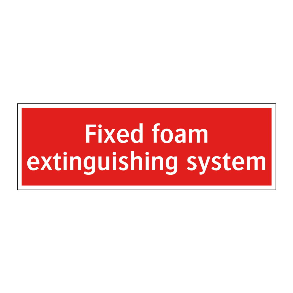 Fixed foam extinguishing system