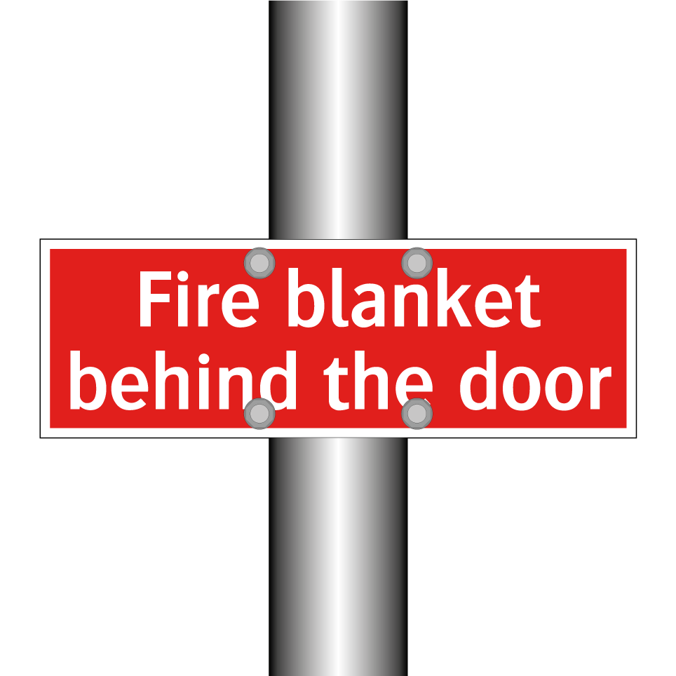 Fire blanket behind the door