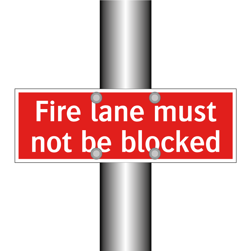 Fire lane must not be blocked