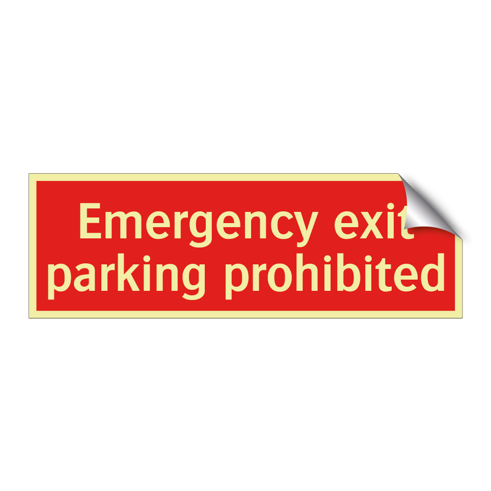Emergency exit parking prohibited