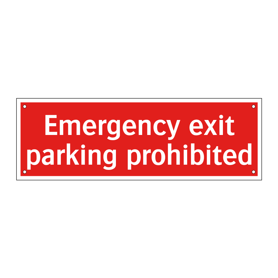 Emergency exit parking prohibited