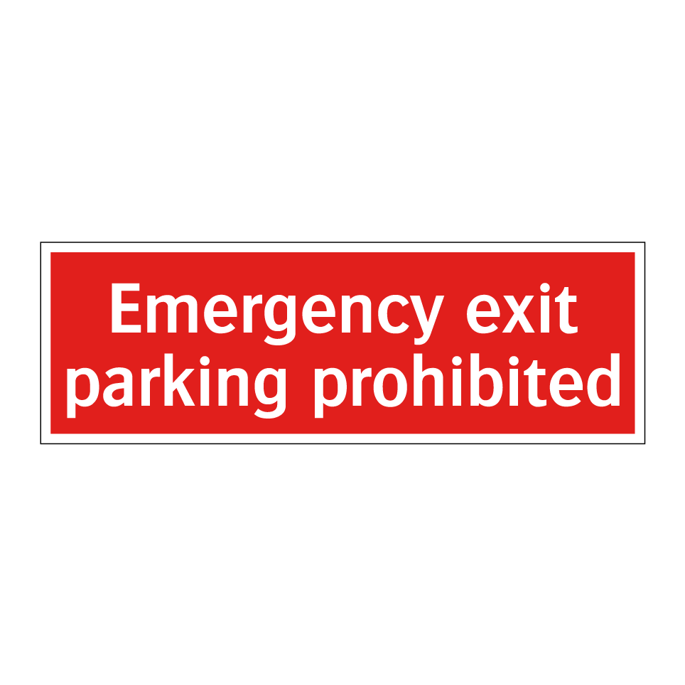 Emergency exit parking prohibited