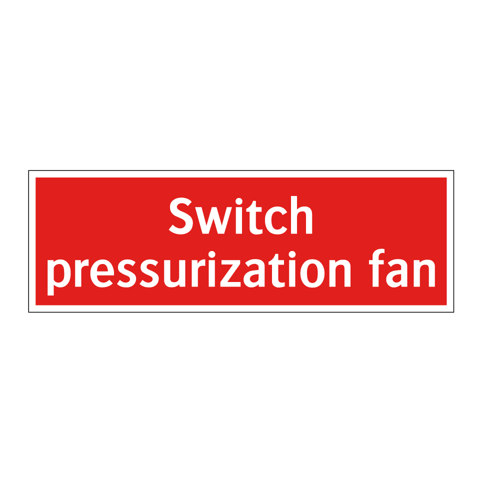 Switch pressurization fan