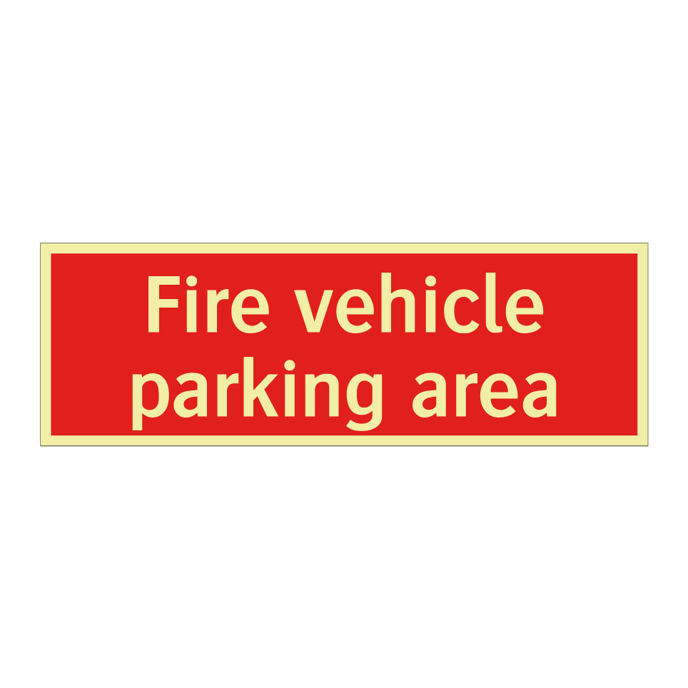Fire vehicle parking area
