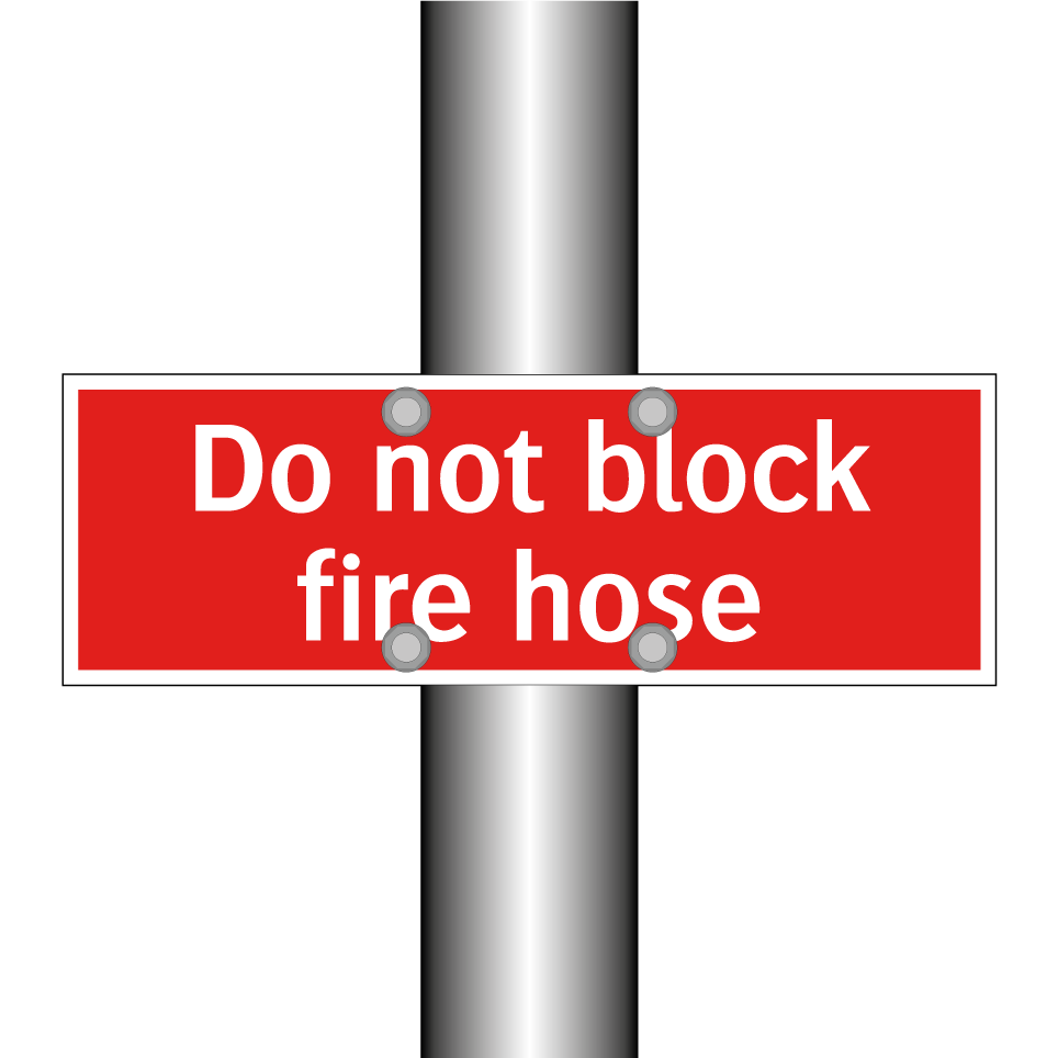Do not block fire hose