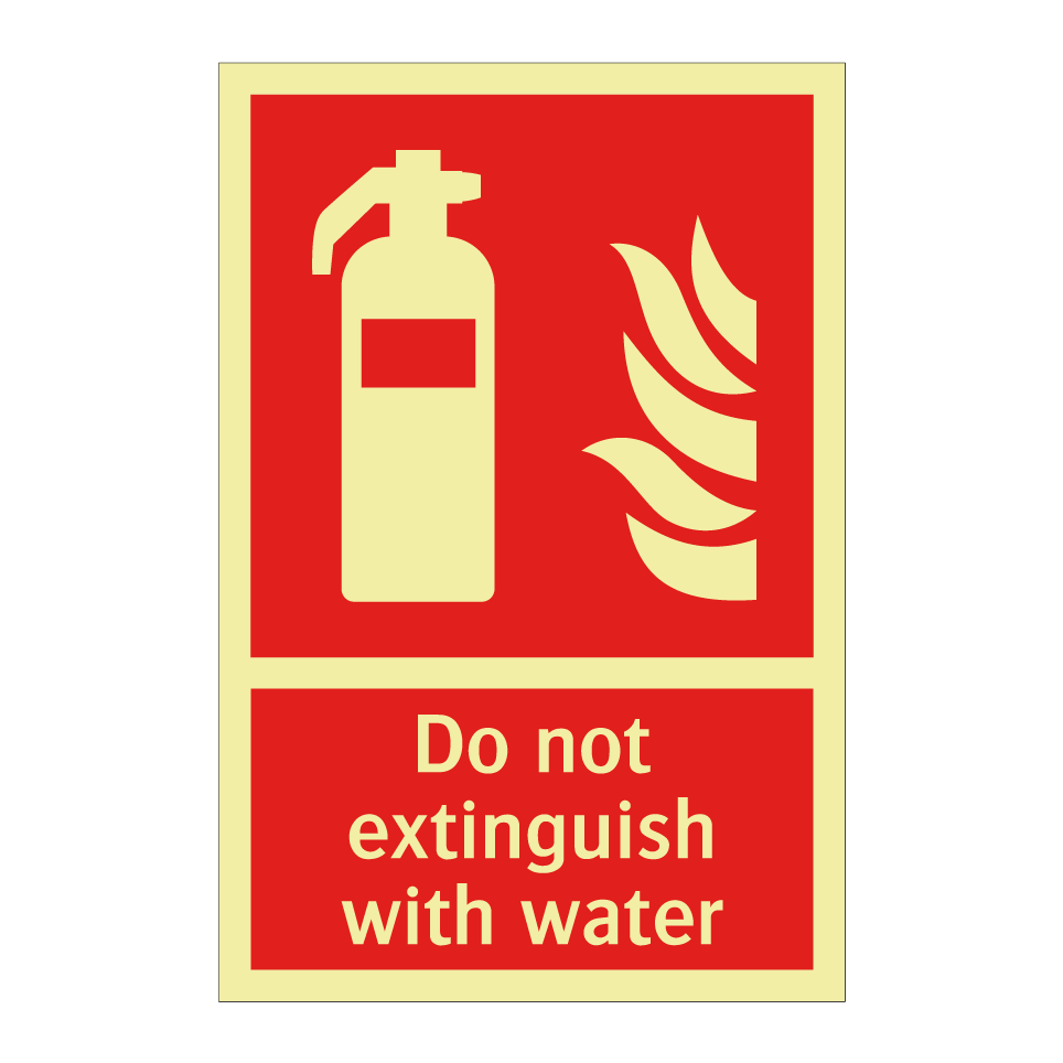 Do not extinguish with water
