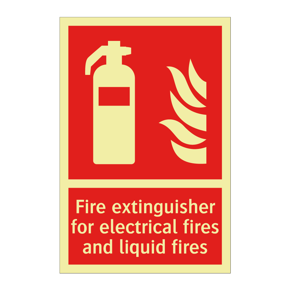 Fire extinguisher for electrical fires and liquid fires