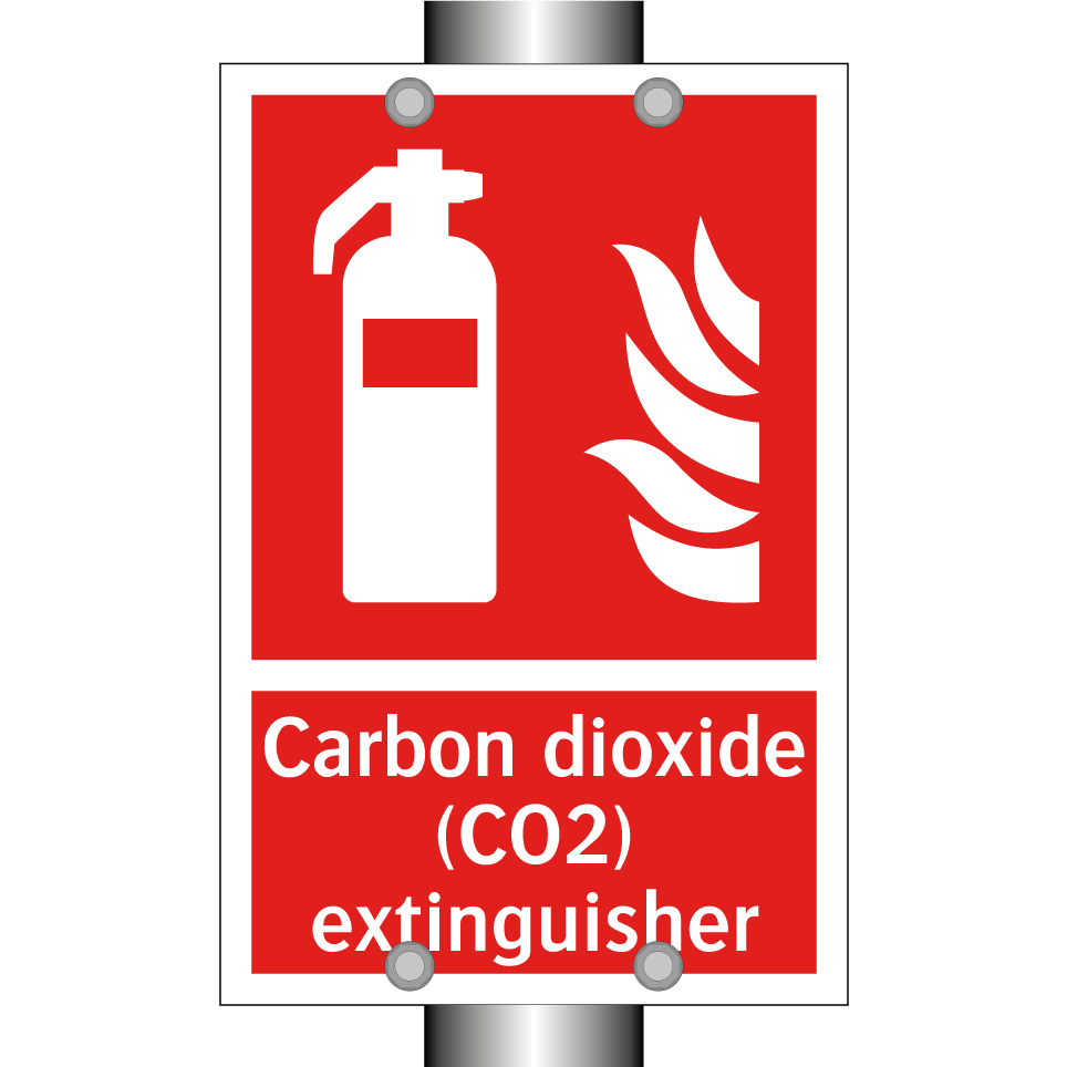 Carbon dioxide (CO2) extinguisher