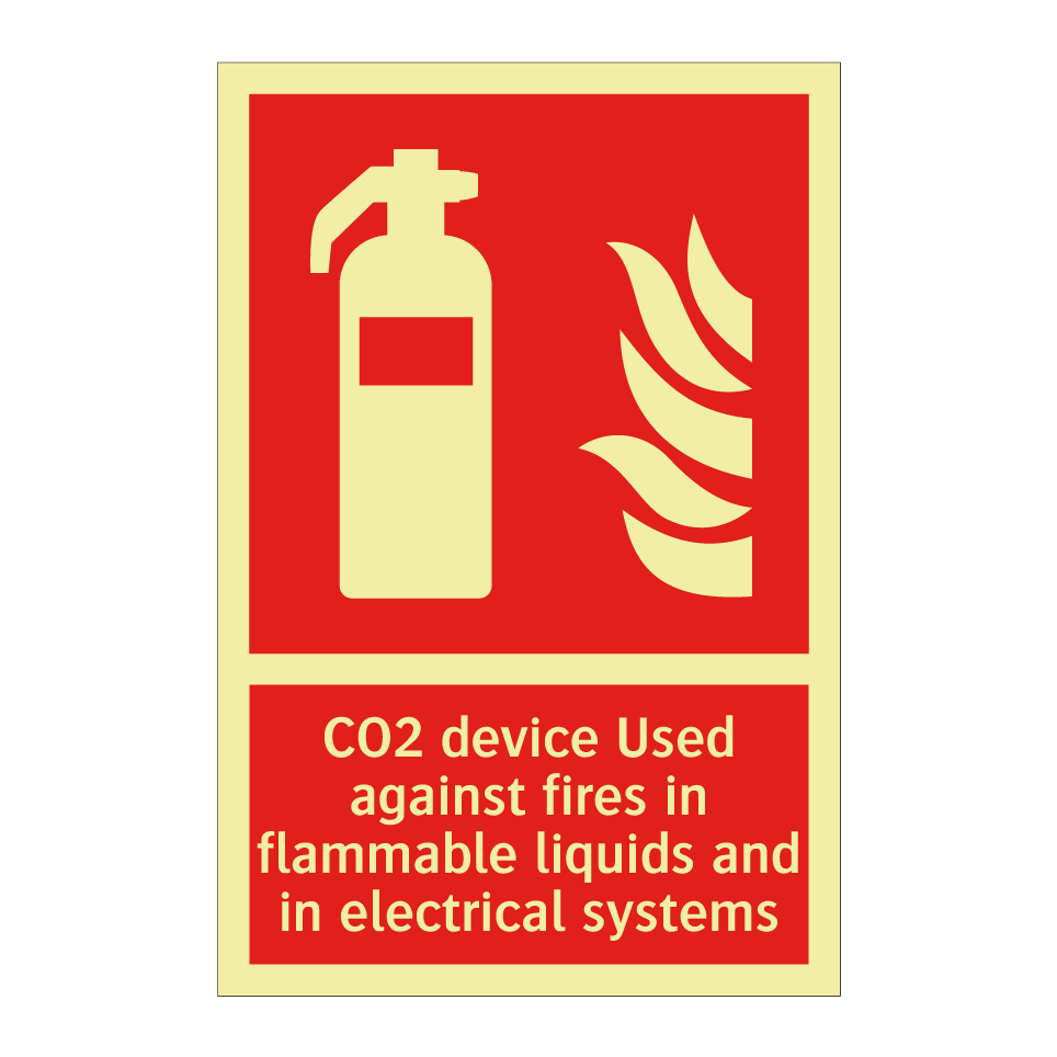 CO2 device Used against fires in flammable liquids and in electrical systems