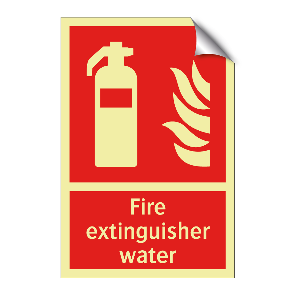 Fire extinguisher water