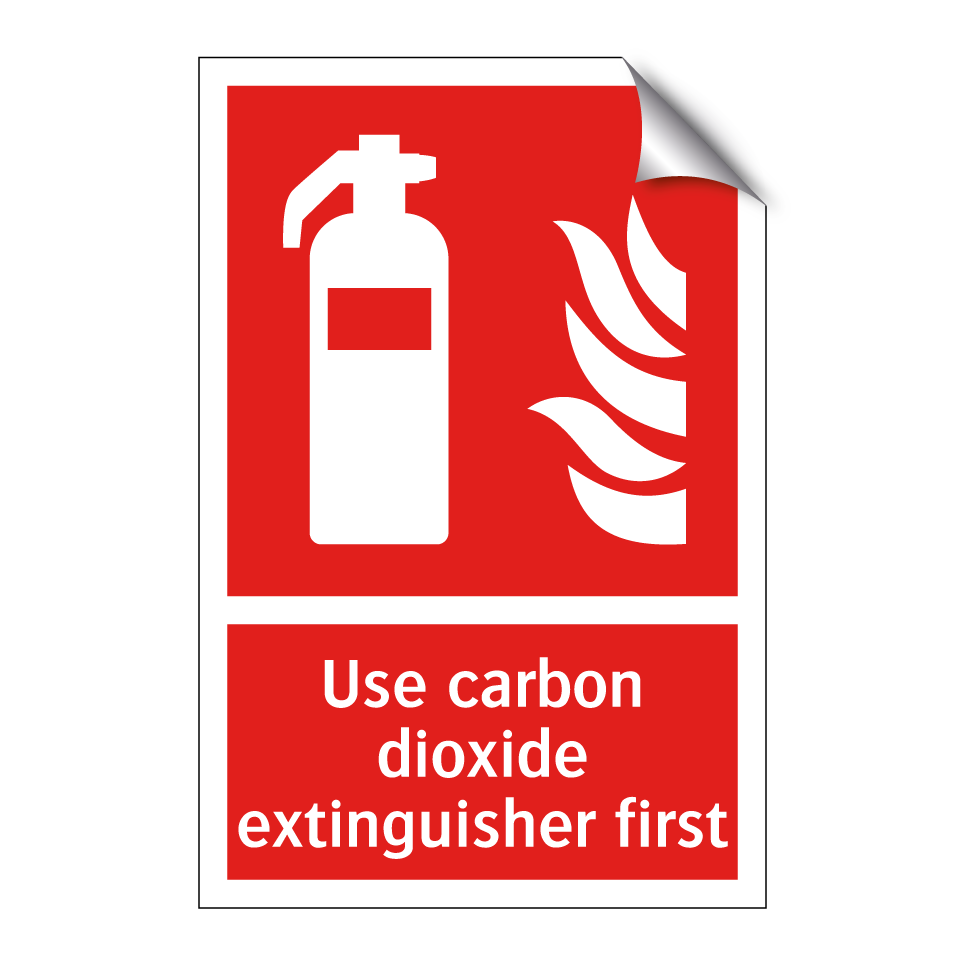 Use carbon dioxide extinguisher first