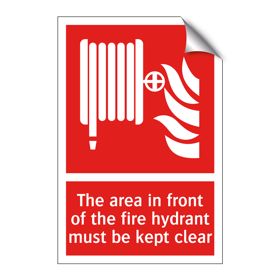 The area in front of the fire hydrant must be kept clear