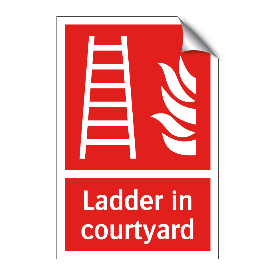 Ladder in courtyard