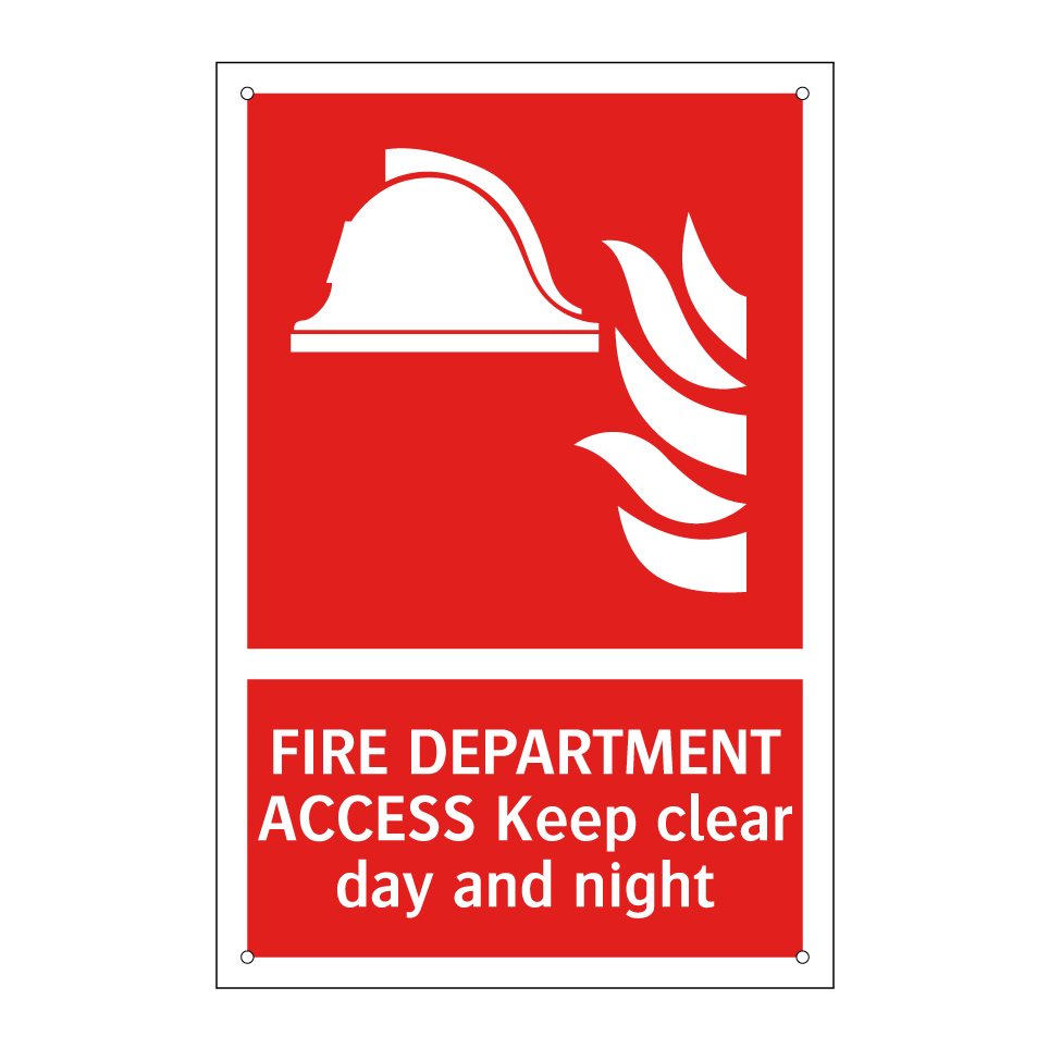 FIRE DEPARTMENT ACCESS Keep clear day and night
