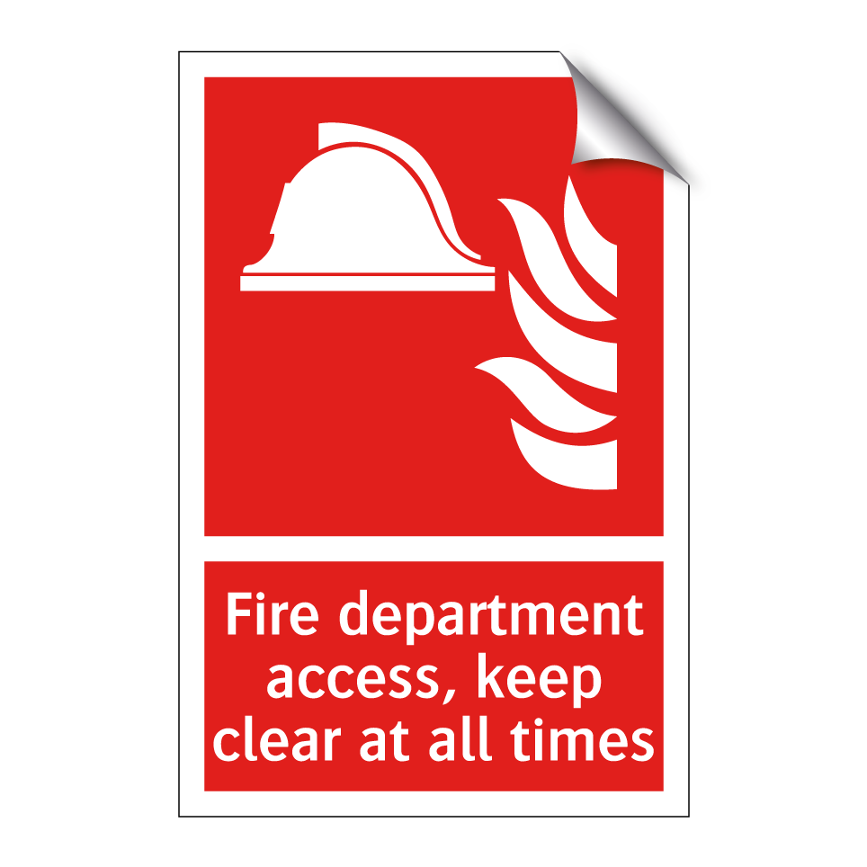 Fire department access, keep clear at all times