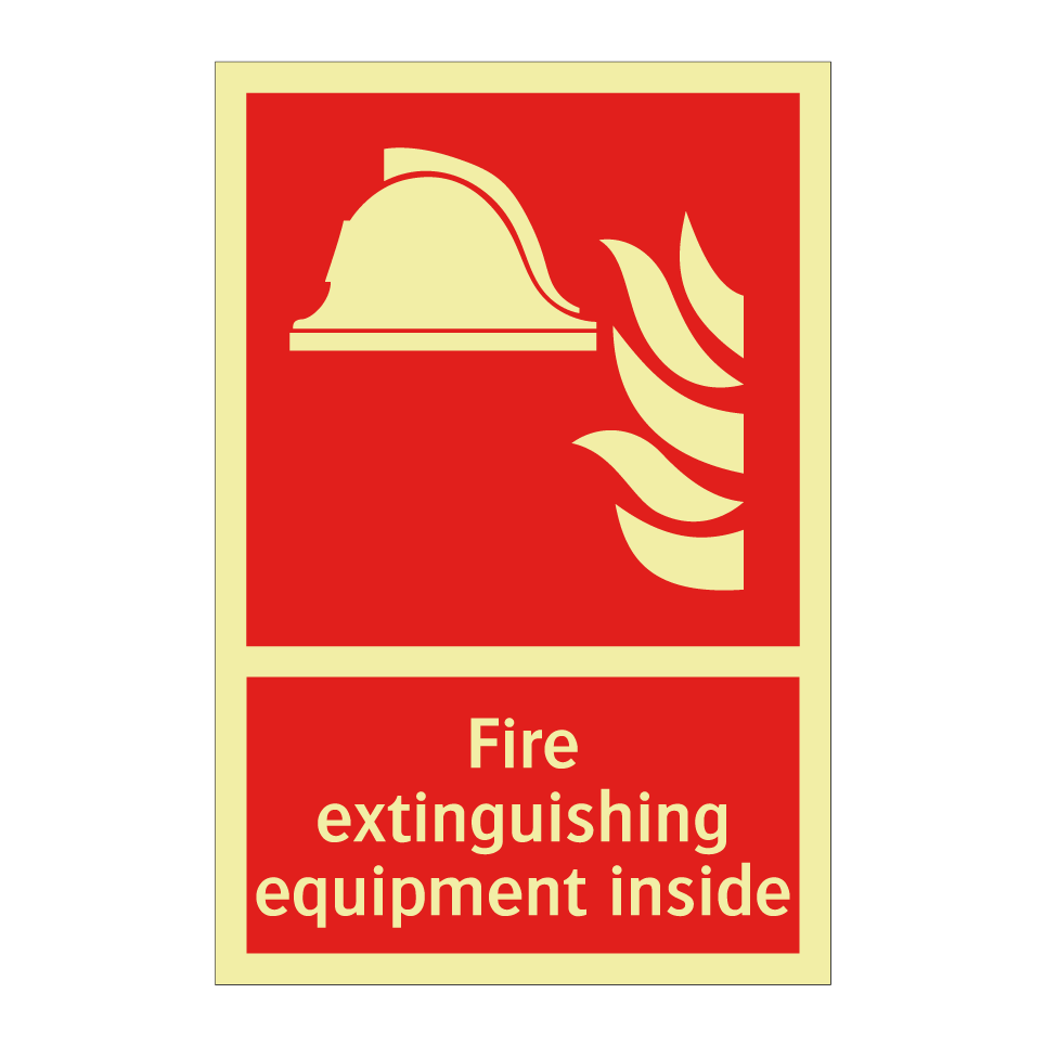 Fire extinguishing equipment inside