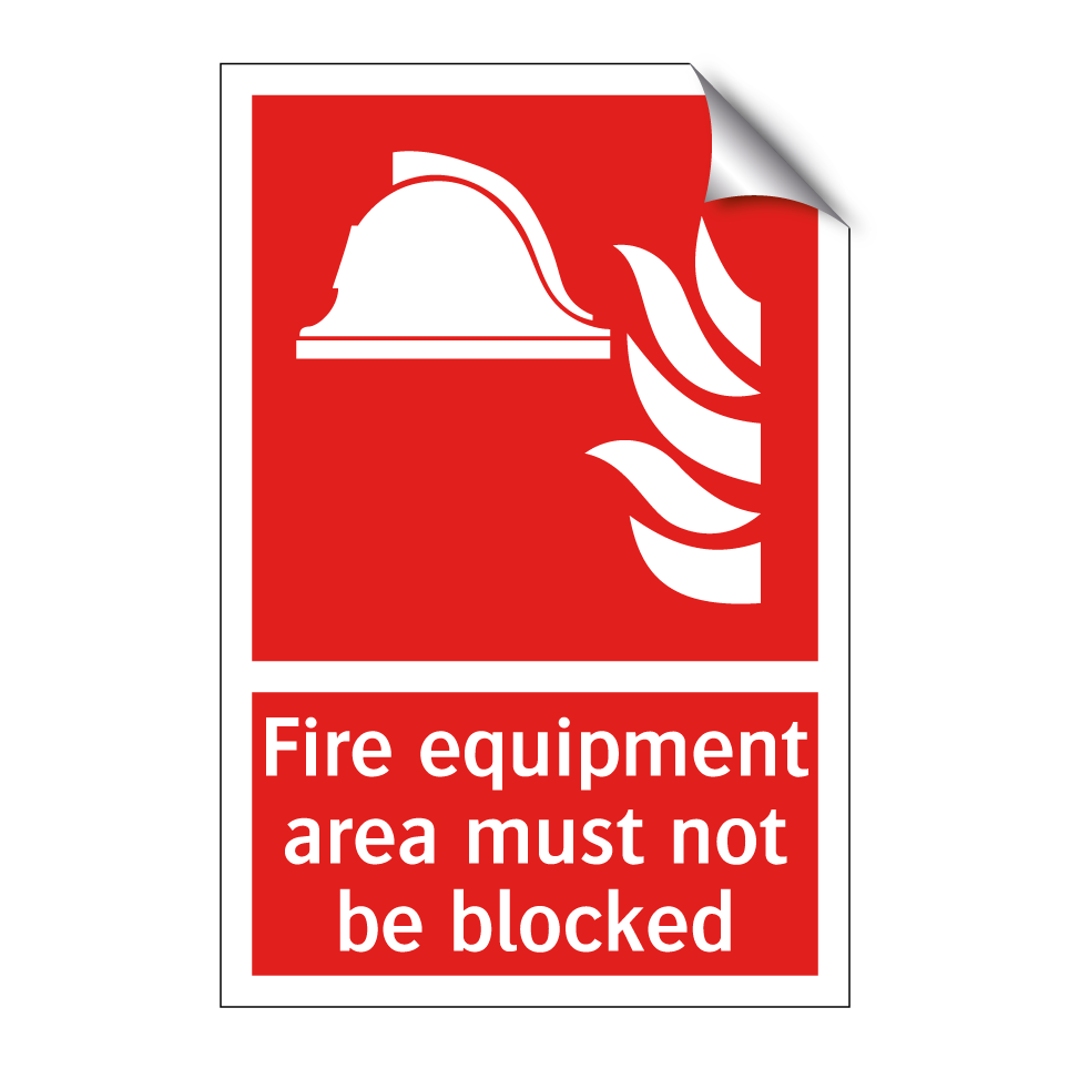 Fire equipment area must not be blocked